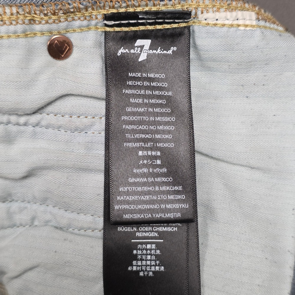 7 For All Mankind Jeans Women's High Rise Straight Leg Blue 32 - Picture 7 of 10